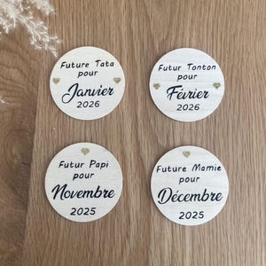 Carte annonce aimantée en bois.