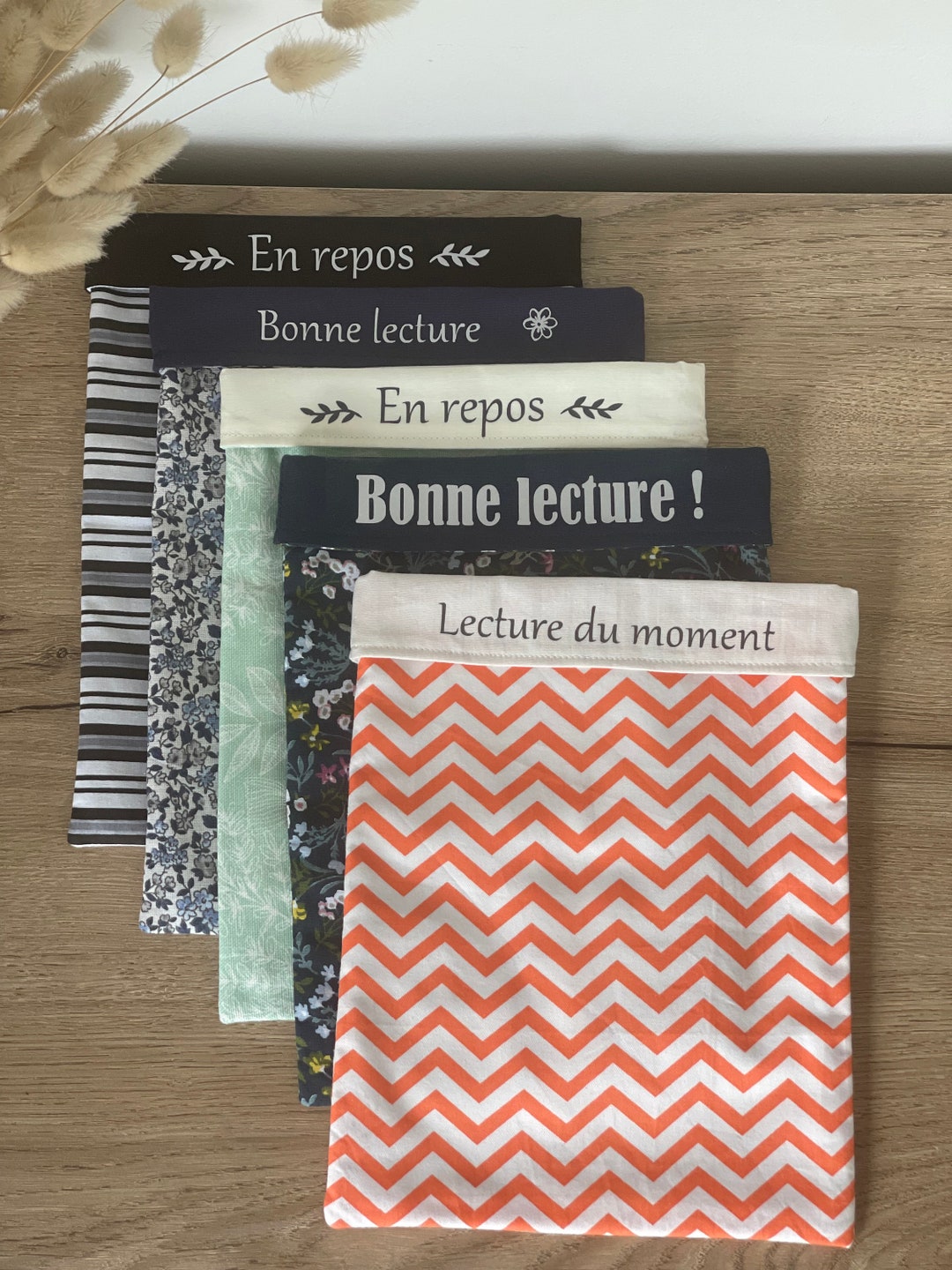 Pochette à livre personnalisée. Protège livre en tissu. Etsy France