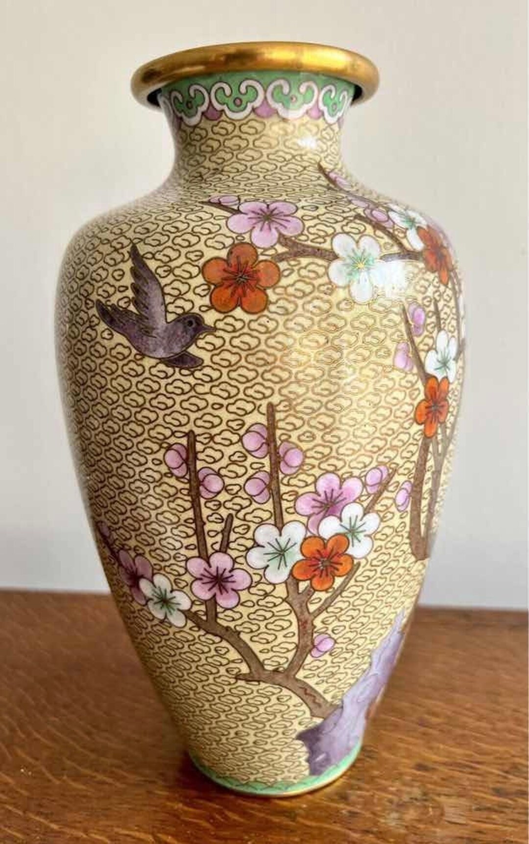 Vintage Cloisonne Vase Etsy