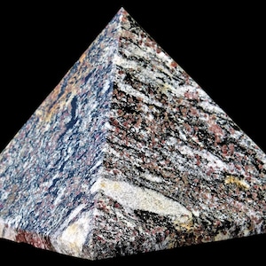 Ruby Spinel Matrix Crystal Pyramid: Polished Egyptian Decor (170MM)