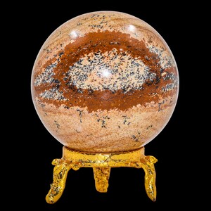 Polished Brown Aragonite Crystal Sphere: 50MM Healing Stone