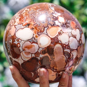 King Cobra Jasper Crystal Sphere: Polished Stone Ball, Chakra Healing (140MM)