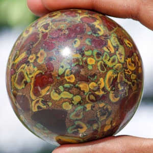Fossil Coral Jasper Sphere: Chakra Balancing Crystal (60MM)