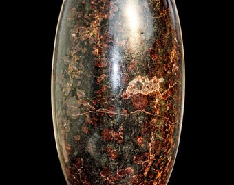 Lingam de granate rojo grande: decoración para el hogar que equilibra los chakras (315 mm)