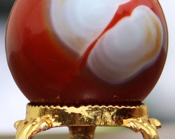 Red Carnelian Sphere: 40MM Chakra Balancing Meditation Crystal