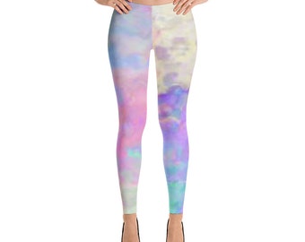 Unicorn Leggings Pastel Goth Clothing Rainbow Yoga Leggings Yoga Tights Fairy Kei Kawaii Clothing Harajuku Aesthetic Soft Grunge Rave Wear