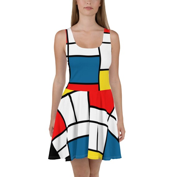 color block skater dress Color Block Striped Skater Dress XL