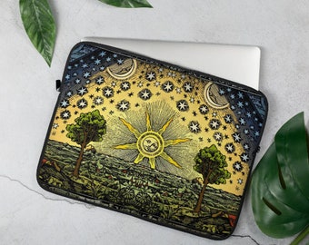 Alchemy Esoteric Sun Moon Stars Neoprene Laptop Sleeve 15 Macbook Sleeve Macbook Case Macbook Pro 13 Case Macbook Pro 15 Case Macbook Air 13