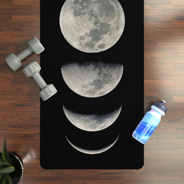 Moon Calendar Lunar Calendar Yoga Mat Fitness Mat Moon Child Yoga Mats Occult Art Esoteric Moon Goddess Custom Yoga Mats Witchy Artwork