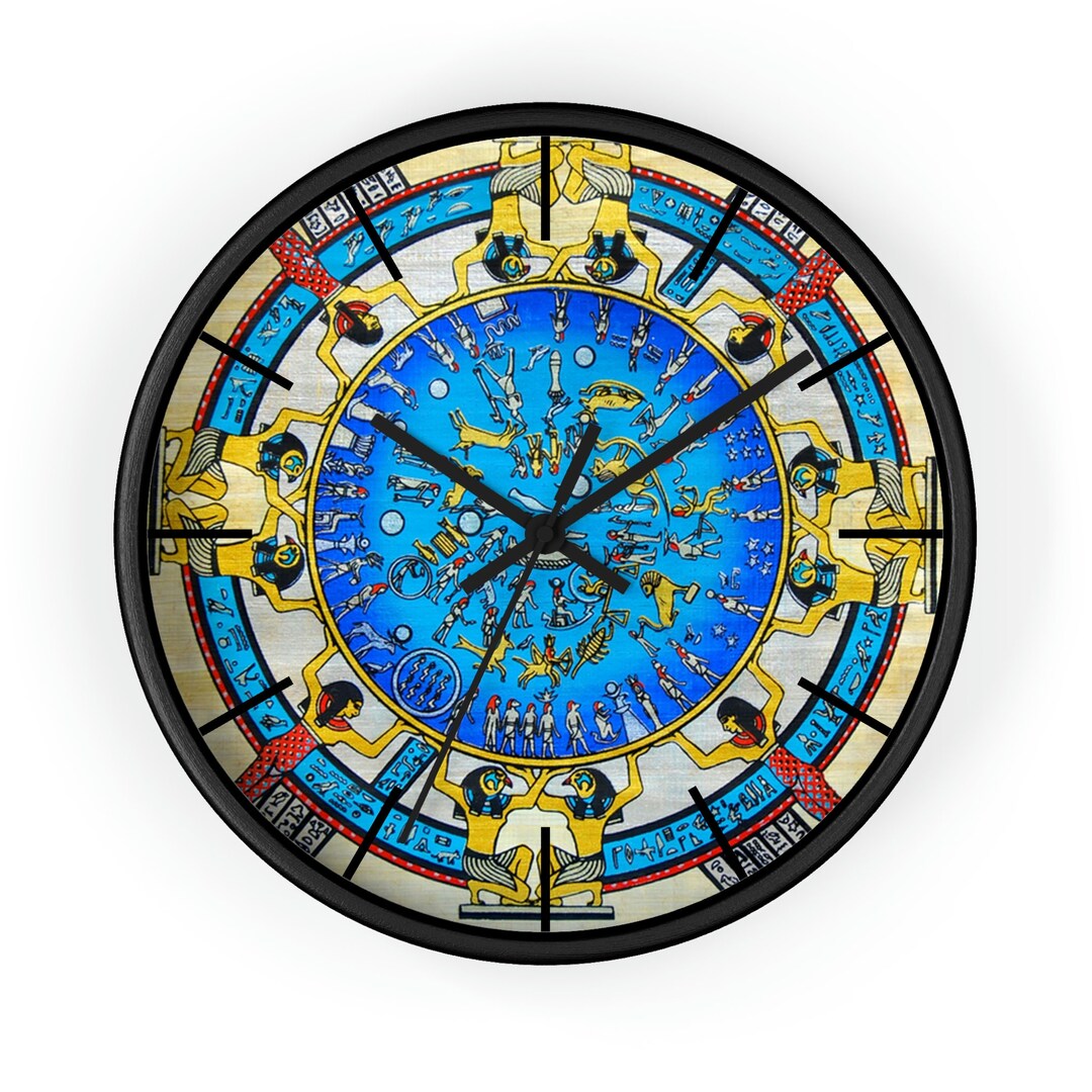 Dendera Zodiac Unique Wall Clock Egyptian Revival Ancient Etsy