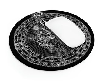 Alchemy Occult Art Custom Mouse Pad Alchemist Esoteric Art Hermetic Mercury Emerald Tablet Golden Dawn Rosicrucian Enochian Magick