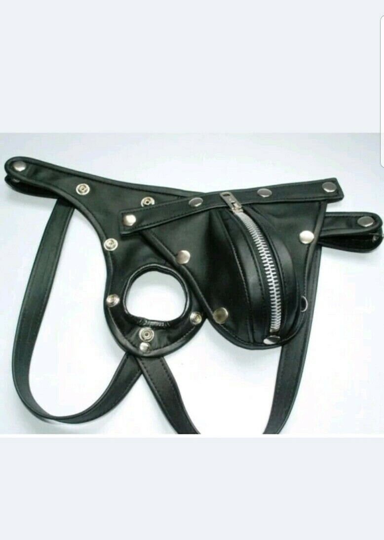 Mens Leather Zipper Jockstrap Leather Thongs Underwear Etsy Ireland