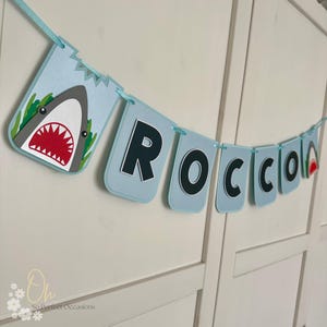Shark Birthday Banner | Shark Banner | Shark Bunting | Birthday Celebration Banner | Shark