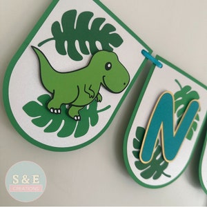 Dinosaur Birthday Banner | Personalised Birthday Banner | Birthday | Dinosaur | Birthday Bunting | Dinosaur Bunting