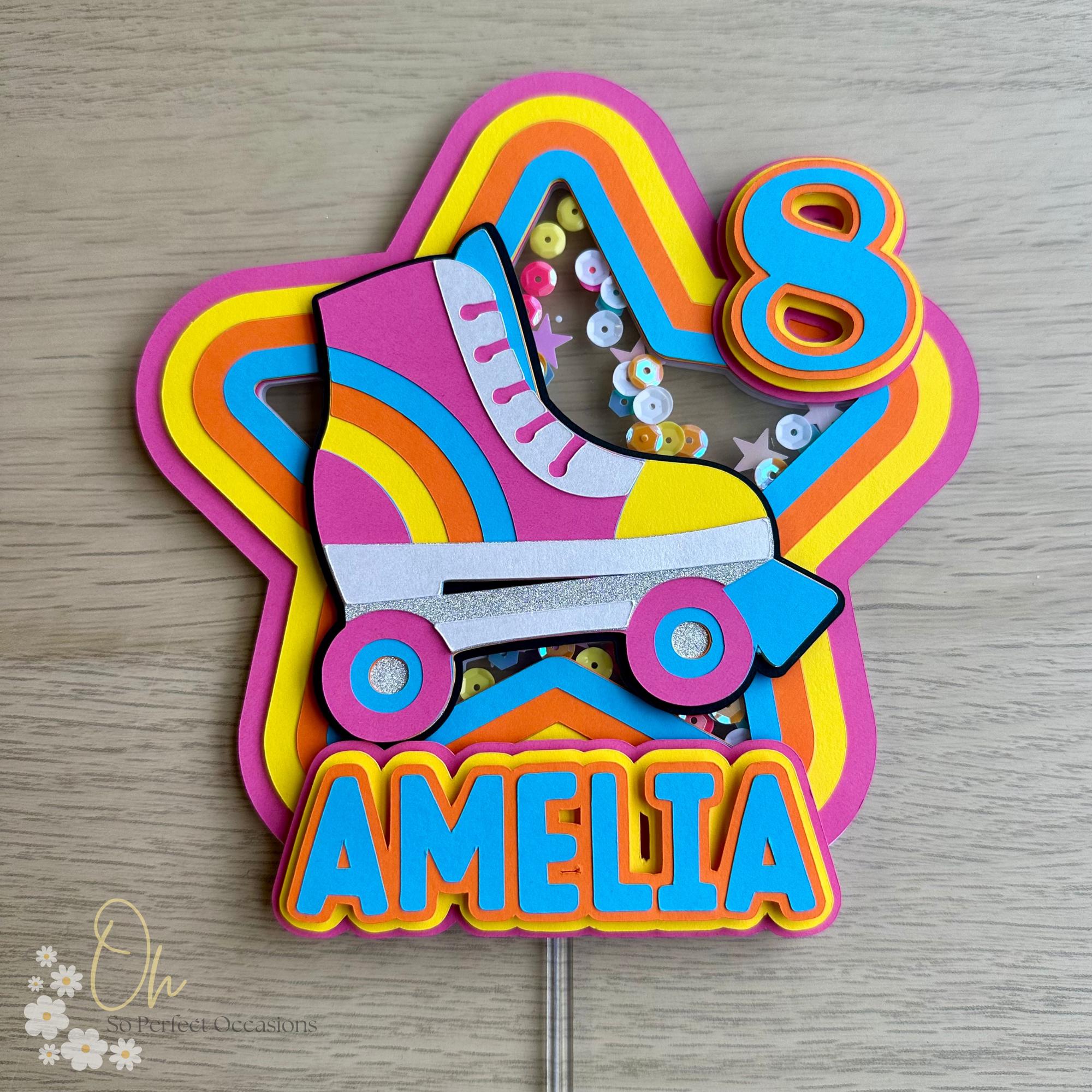 Roller Skating Birthday Banner - Party Decoration For Roller Skate Theme Celebrations - View #3