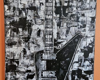 Gibson Explorer painting. Original hand-made wall art.