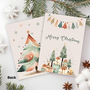 Charmantes cartes de Noël vintage – lot de 10 cartes de vœux écologiques