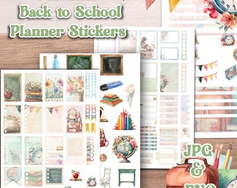 Printable Back to School Planner Stickers | Cottagecore Floral Kit (Digital Download)