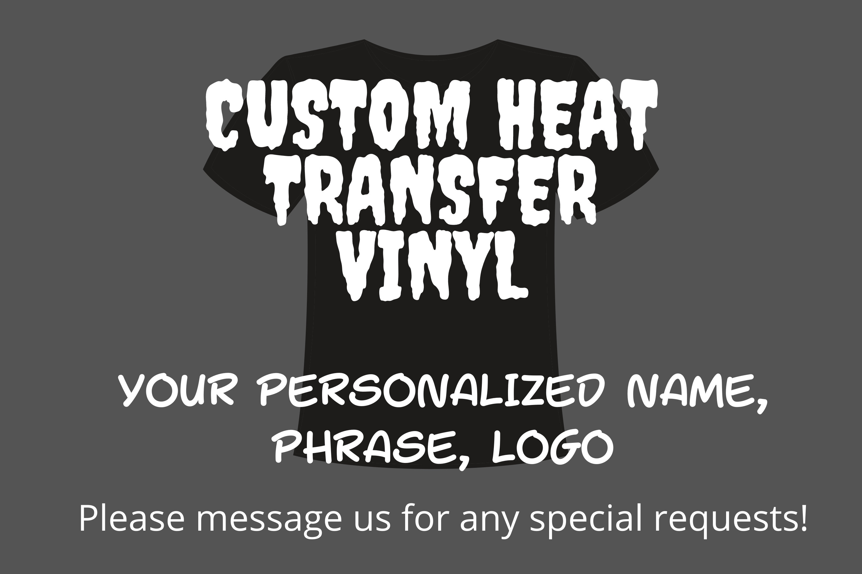 Ready to Press Iron on Name, Personalized Heat Transfer Vinyl