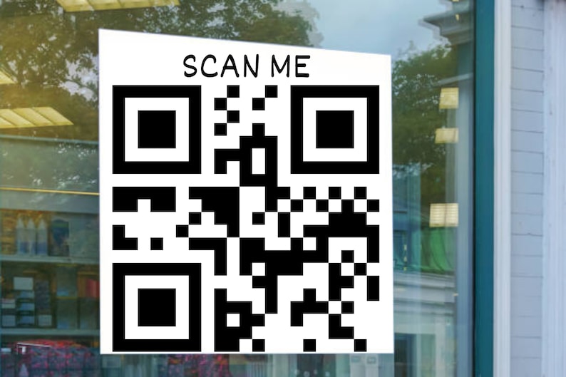 Custom QR Code and Line of Text Car Decals Weatherproof Etsy