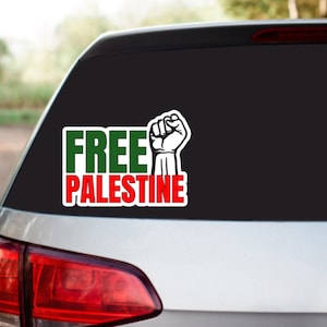 Vrij Palestina, autosticker | Autostickers | Naamstickers | Autoraamstickers | Autostickers | Bumperstickers | Grappige sticker | Sticker Palestina