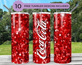 Soda inspiriert 20 Unzen Tumbler Wrap Design, Soda 20 Unzen Vorlage, gerade & konisch Tumbler Wrap, PNG digitaler Download