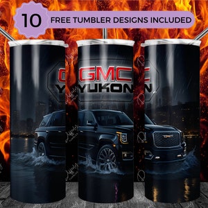 Yukon 20oz Skinny Tumbler Wrap Sublimation Design, Black Yukon 20oz Template, Straight Tumbler Wrap, PNG Digital