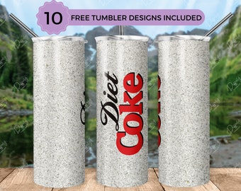 Soda inspiriert 20 Unzen Tumbler Wrap Design, Soda 20 Unzen Vorlage, gerade & konisch Tumbler Wrap, PNG digitaler Download