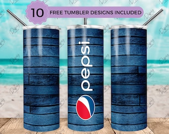 Soda inspiriert 20 Unzen Tumbler Wrap Design, Soda 20 Unzen Vorlage, gerade & konisch Tumbler Wrap, PNG digitaler Download