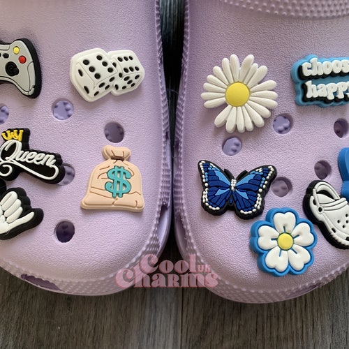 Croc Charm Pin Badge Cute Charms Popular Phrases Love Flower Etsy New