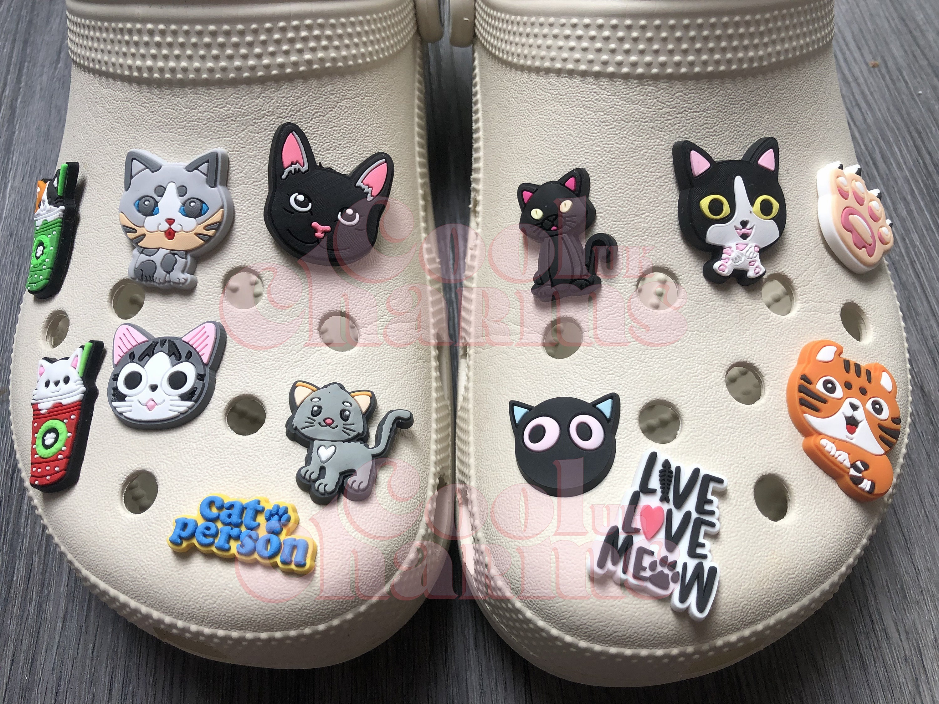 10pcs Cute Cats Shoe Charms for Croc Orange Cat Shoe Clips Decorations Pin  Croc Fishbone Croc