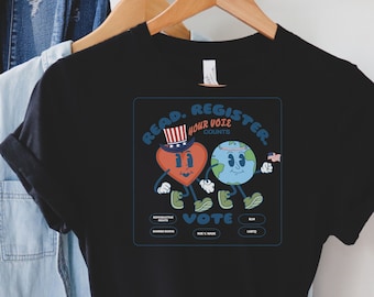 VOTE T-Shirt Banned Books Tee Reproductive Rights Tee BLM T-Shirt LGBTQ Progress Tee Political Activism T-Shirt Roe v Wade Shirt Register