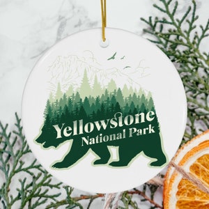 Yellowstone Ornament, Wyoming Ornament, Yellowstone National Park Ornament, Yellowstone Christmas Ornament, Wyoming Christmas Ornament