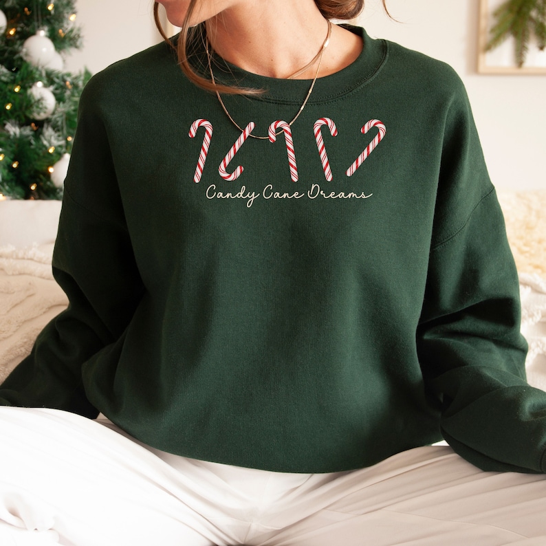 Candy Cane Sweatshirt Candycane Sweatshirt Candy Cane Sweat Shirt, Candycane Sweat Shirt