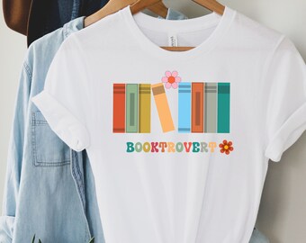 Mothers Day TShirt, Book Lover Shirt, Booktrovert, Book Lover Gift, Gift for Librarian, Book Reader Shirt, Gift for Book Lover, Moms Shirt