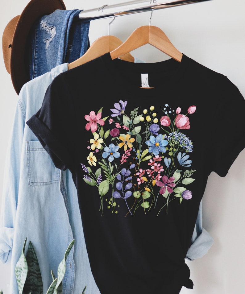 Wildflower Tshirt, Wildflower Tshirt, Wild Flowers Shirt, Floral Tshirt, Flower Shirt, Gift for