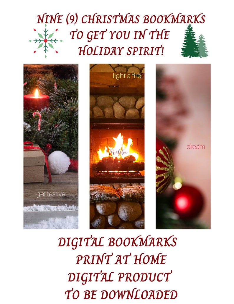 Christmas Printable Bookmarks, Christmas Bookmarks to Print ...