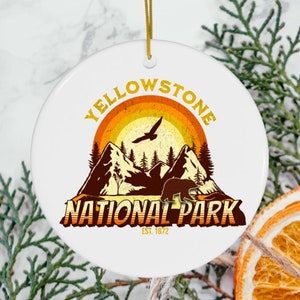Yellowstone Ornament, Wyoming Ornament, Yellowstone National Park Ornament, Yellowstone Christmas Ornament, Wyoming Christmas Ornament