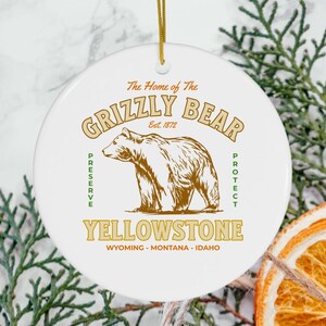 Yellowstone Ornament, Wyoming Ornament, Yellowstone National Park Ornament, Yellowstone Christmas Ornament, Wyoming Christmas Ornament