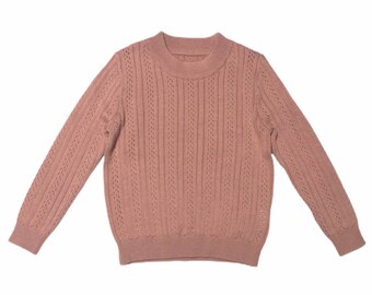 Cotton Pointelle Knit - Rose Taupe