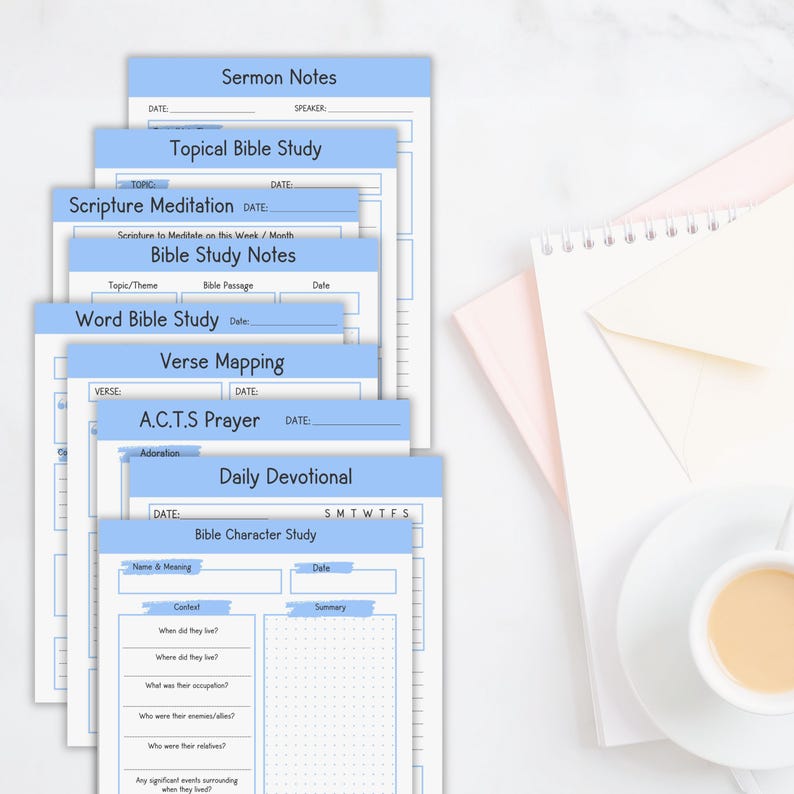 Study Worksheet Printable Bible Study Guide Bible Journaling Kit Digital Scripture Study Resource Devotion Template