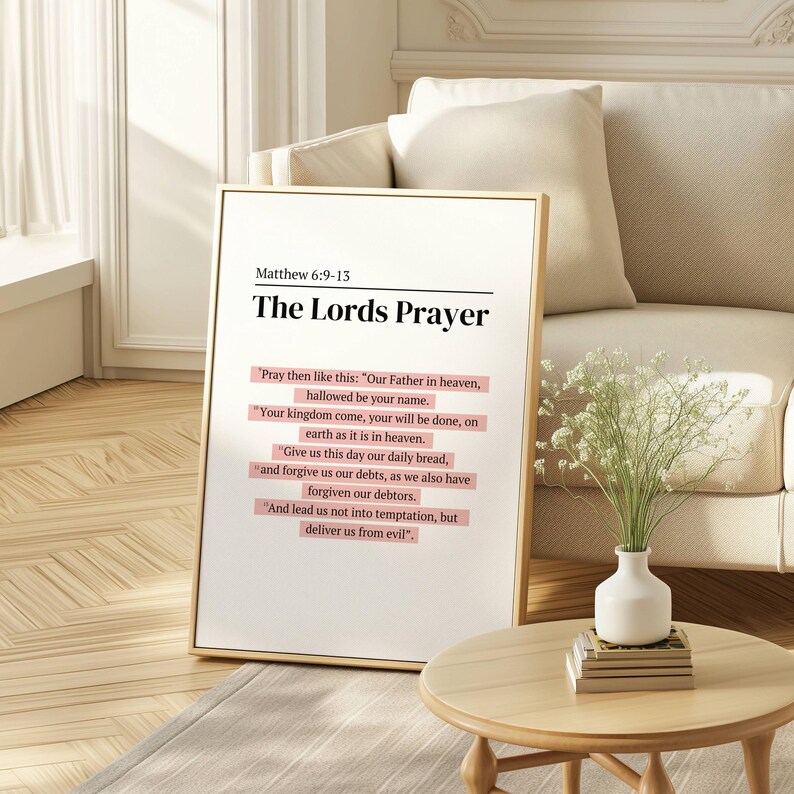 Christian Bible Verse Wall Art Scripture Print Home Decor Prayer Room ...