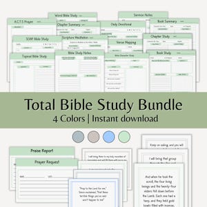 Bible Study Bundle Group Study Worksheet Printable Bible Study Guide Bible Journaling Kit Digital Scripture Study Resource Devotion Template