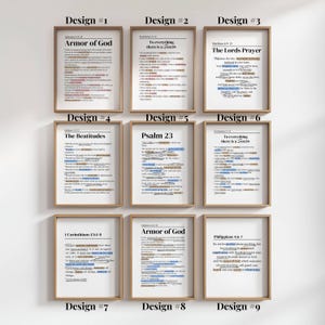 Christian Wall Art Poster Bible Verse Unframed Print Scripture Living ...