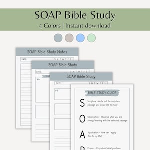SOAP Bible Study Template Digital Scripture Worksheet Printable Christian SOAP Template Goodnotes Bible Study Guide Personal Daily Devotions