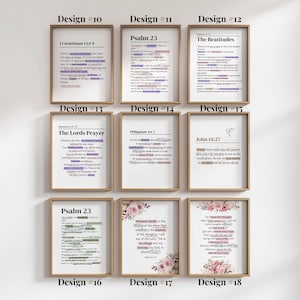 Christian Wall Art Poster Bible Verse Unframed Print Scripture Living ...