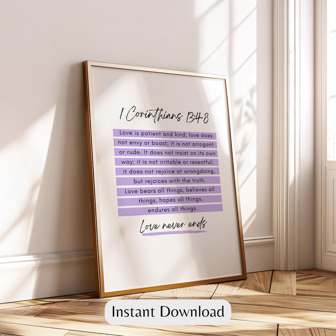 Bible Verse Wall Art Contemporary Christian Art Minimalist Living Room ...
