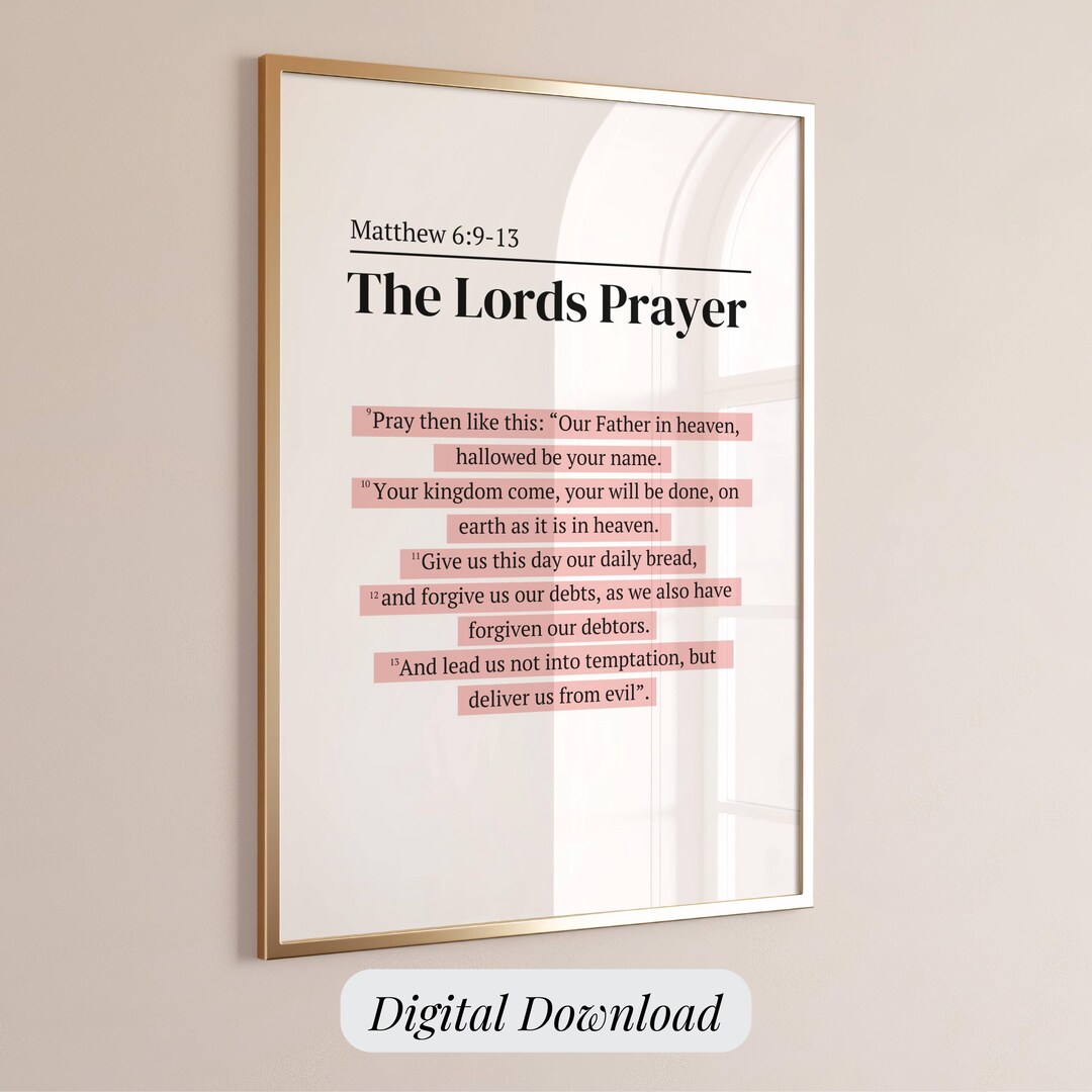 Christian Bible Verse Wall Art Scripture Print Home Decor Prayer Room ...