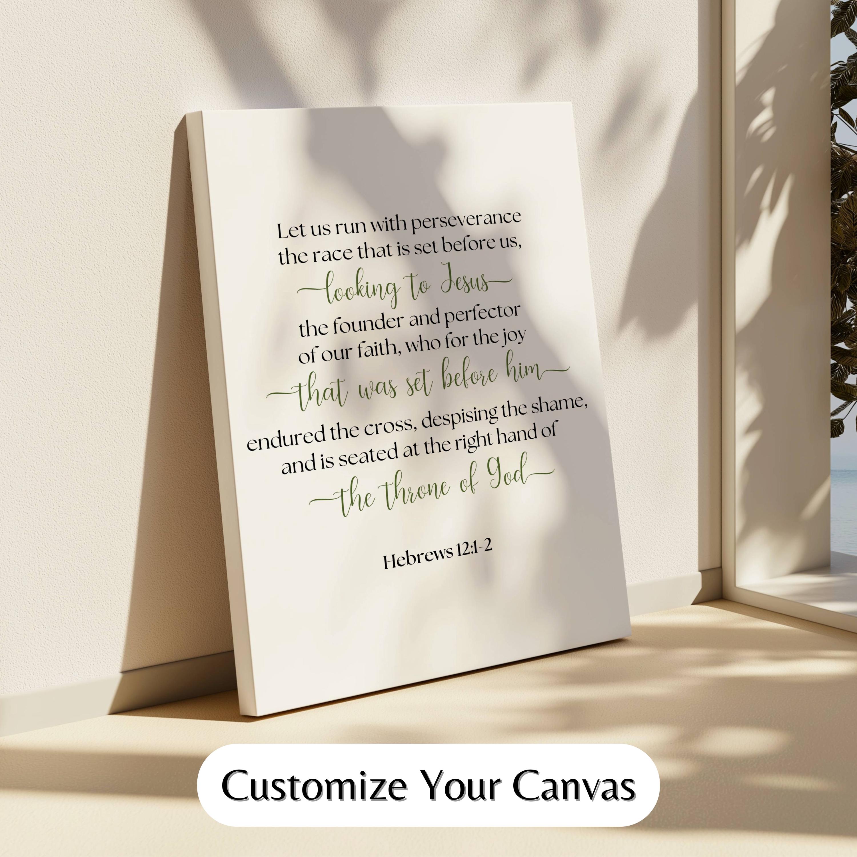 Custom Canvas Wall Decor Christian Minimalist Living Room Art Canvas ...