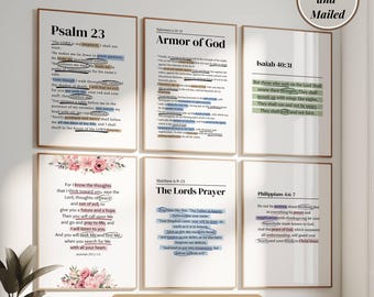 Christian Wall Art Poster Bible Verse Unframed Print Scripture Living Room Home Decor Faith Art Sign Journaling Aesthetic Housewarming Gift